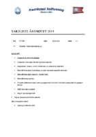 Saksliste – årsmøtet 2019