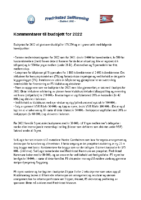 Kommentarer til budsjettforslaget 2022